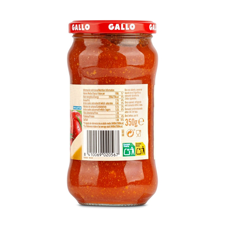 salsa queso grana padano, 350g