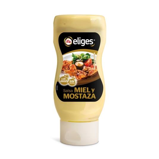 salsa miel mostaza bocabajo, 300ml