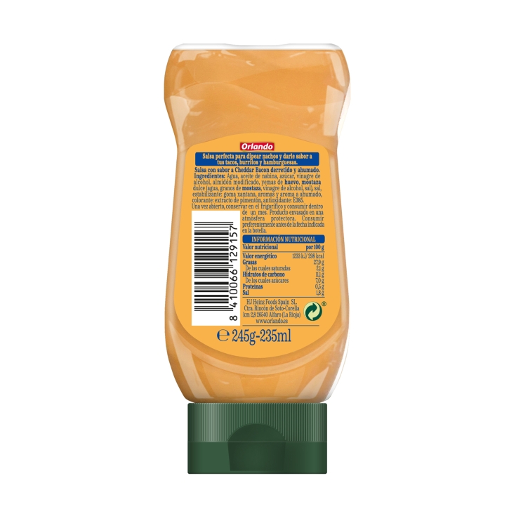 salsa cheddar bacon, 245g