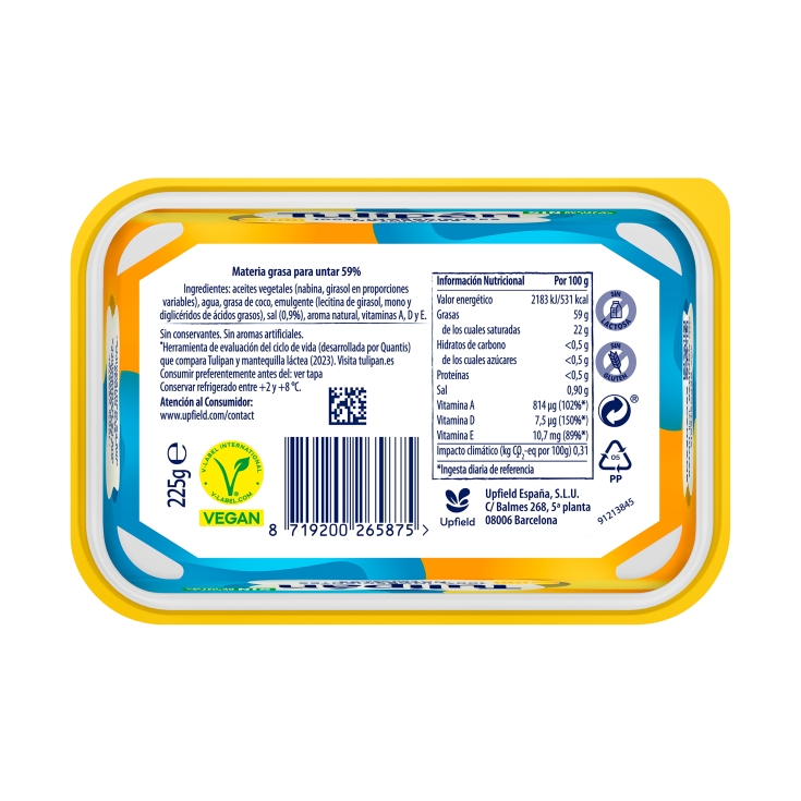 margarina con sal, 225g
