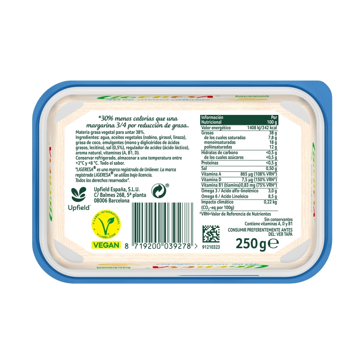 margarina suave ligera, 250g