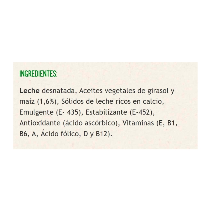 leche semidesnatada ligera folic b, 1l