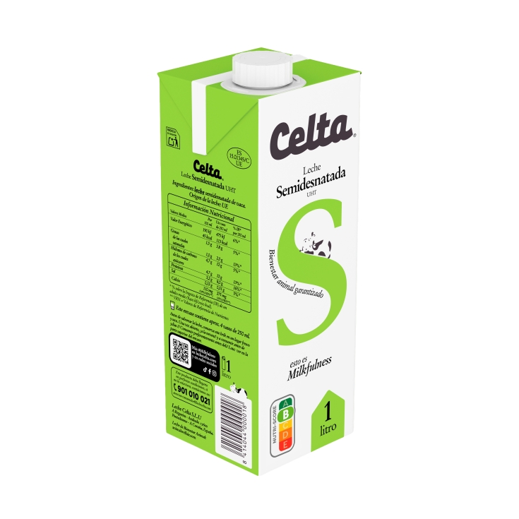 leche semidesnatada brick, 1l