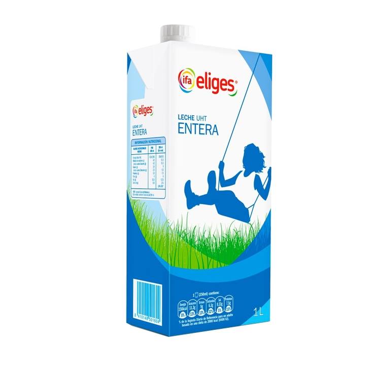 leche entera, 1l - El Jamón