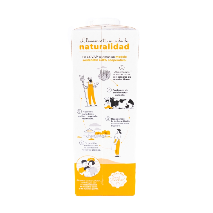 leche semidesnatada fibra, 1l