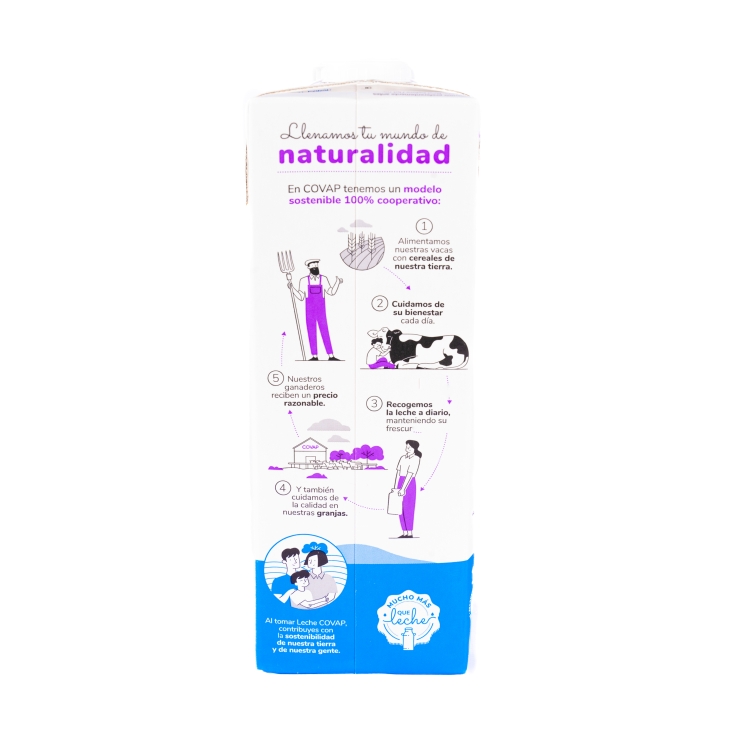 leche semidesnatada sin lactosa, 1l