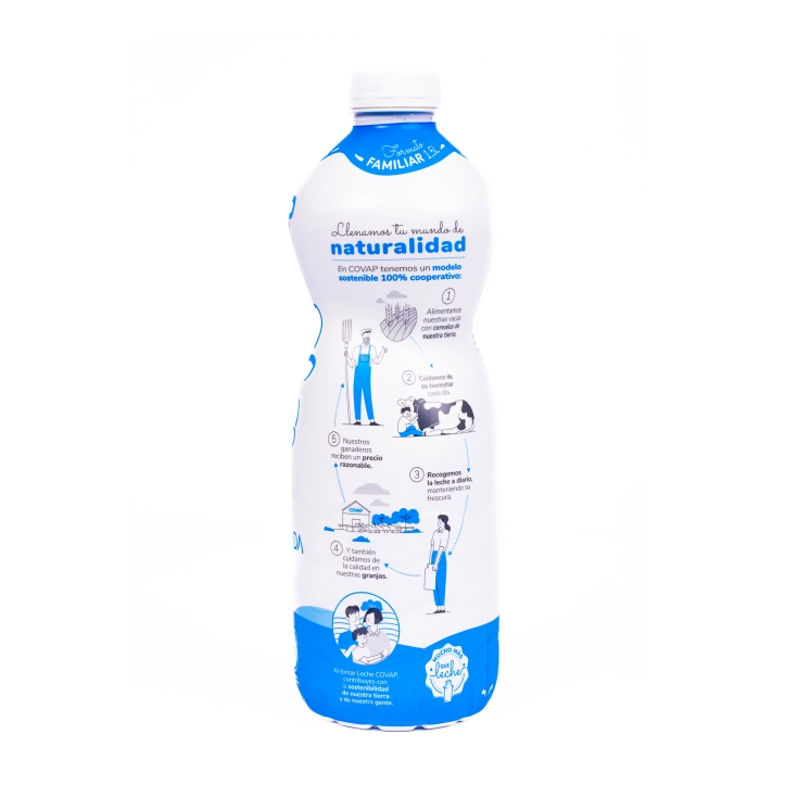 leche semidesnatada botella, 1.5l