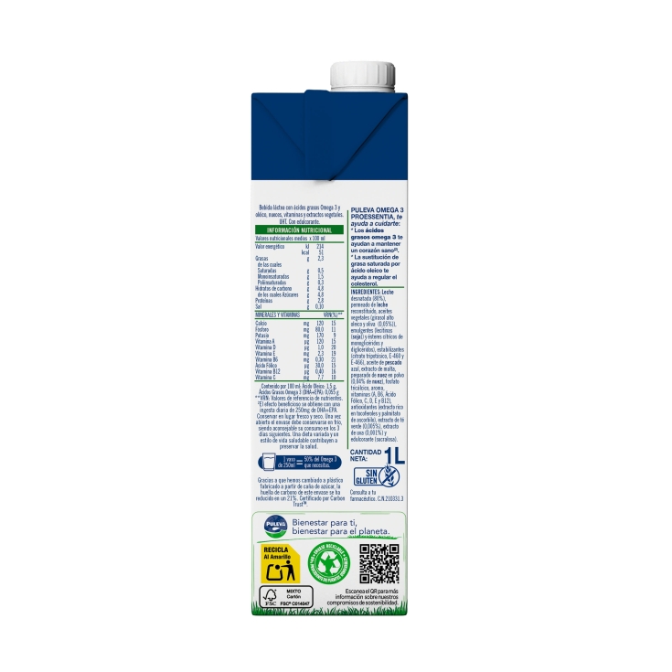 leche omega-3 con nueces, 1l