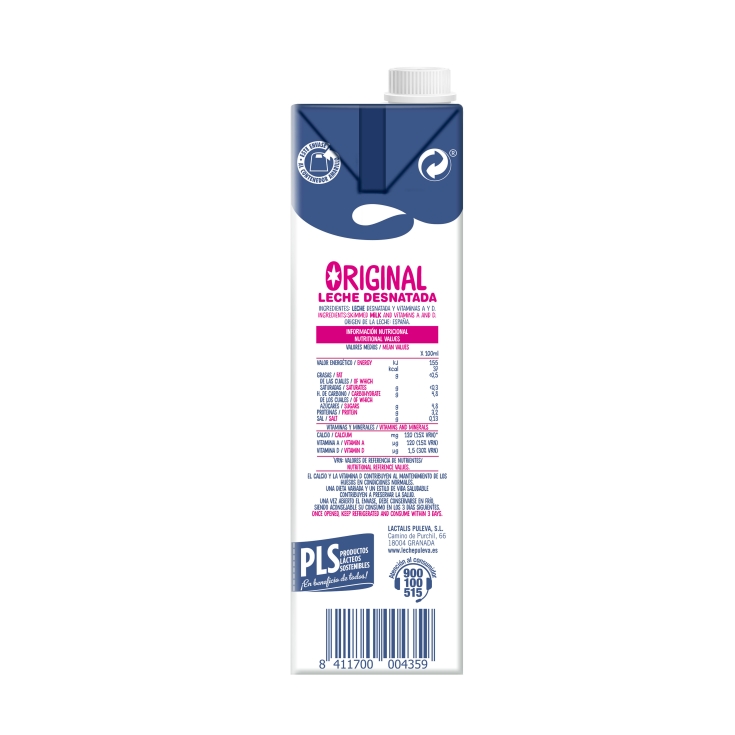 leche desnatada, 1l
