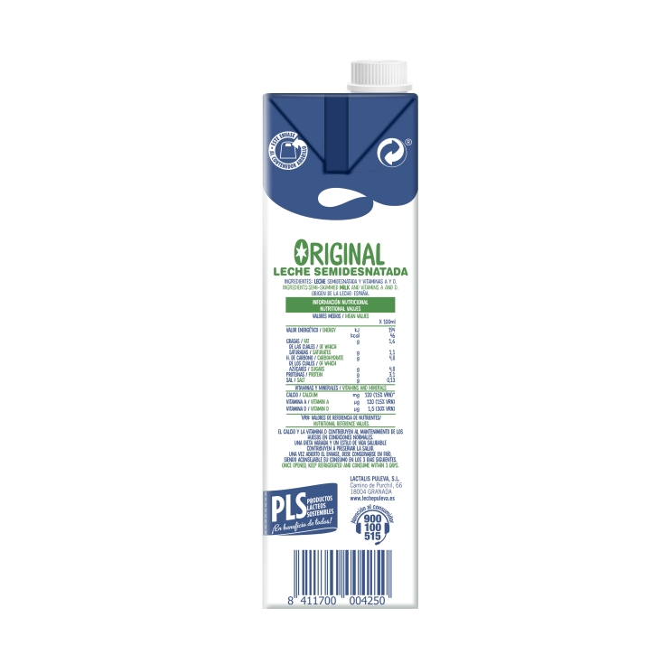 leche semidesnatada, 1l
