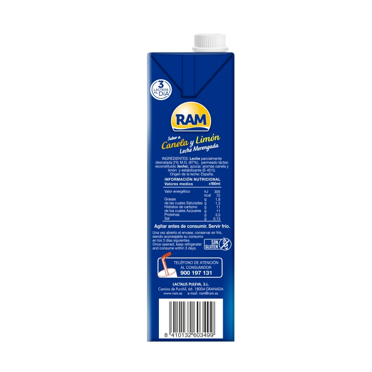 leche canela limón merengada, 1l