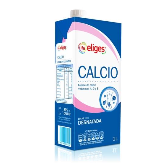 leche desnatada calcio, 1l