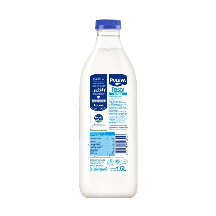 leche fresca entera, 1,5l