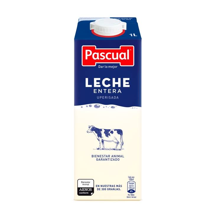 leche entera, 1l