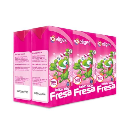 batido fresa 200ml, pk-6