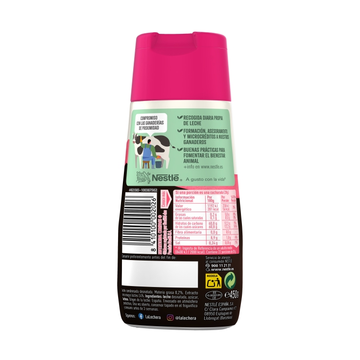 leche condensada desnatada, 450g