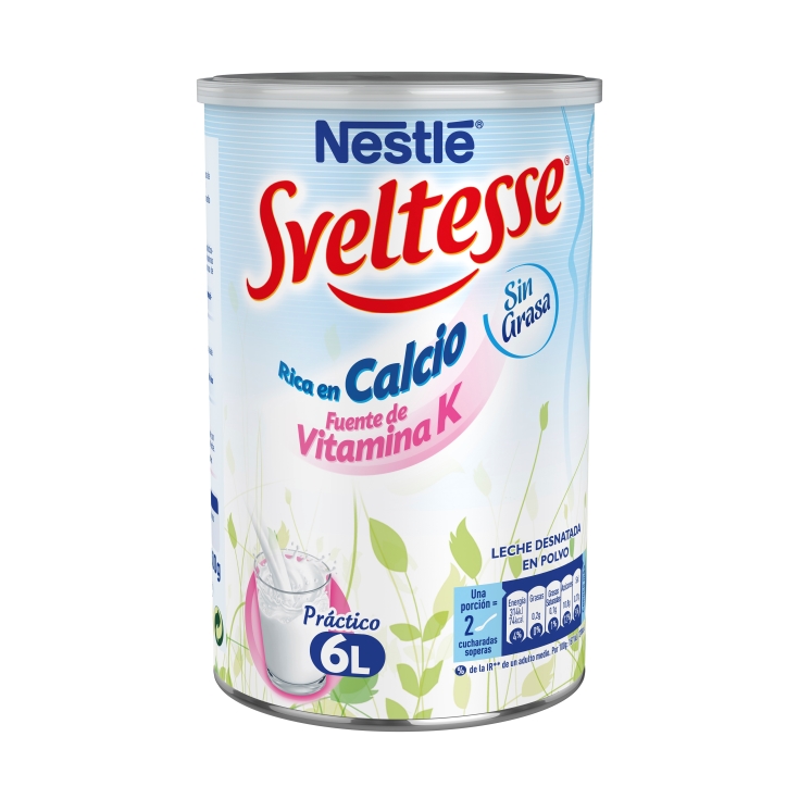 leche polvo desnatada calcio, 600g