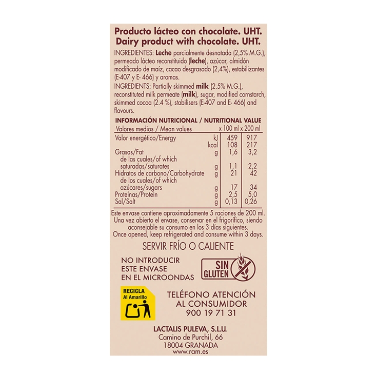 chocolate a la taza galleta caramelo, 1l