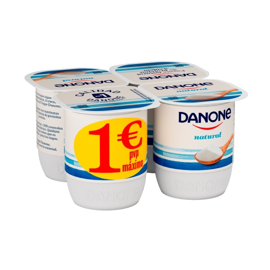 Yogurt natural edulcorado sin lactosa Activia (4 x 120 gr) - Los frescos  del barrio