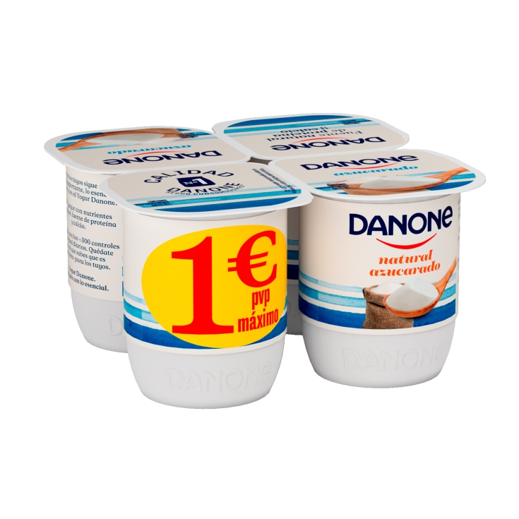 Yogur natural azucarado pack 4 unidades 120 g · DANONE