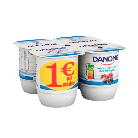 yogur sabor frutos del bosques 120g, pk-4