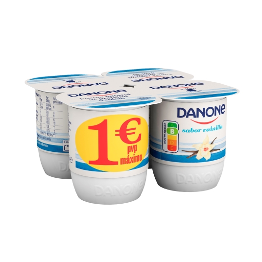 yogur sabor vainilla 120g, pk-4