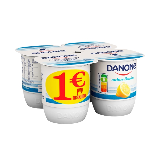 Yogur desnatado de proteínas sabor fresa Danone pack 4 x 100 g