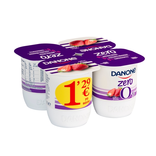 yogur desnatado fresa 120g, pk-4