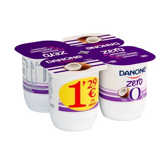 yogur desnatado coco 120g, pk-4