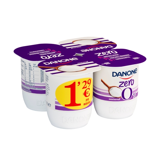 yogur desnatado natural 120g, pk-4