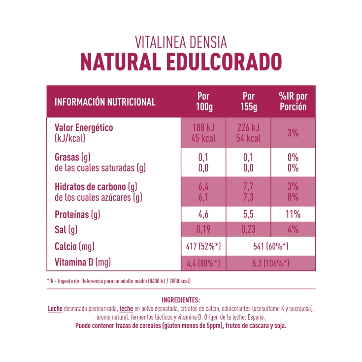 yogur natural edulcorado 0%, pk-4