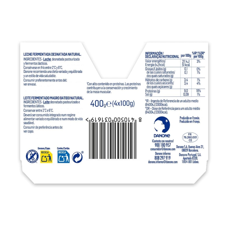 yogurt skyr natural, pk-4