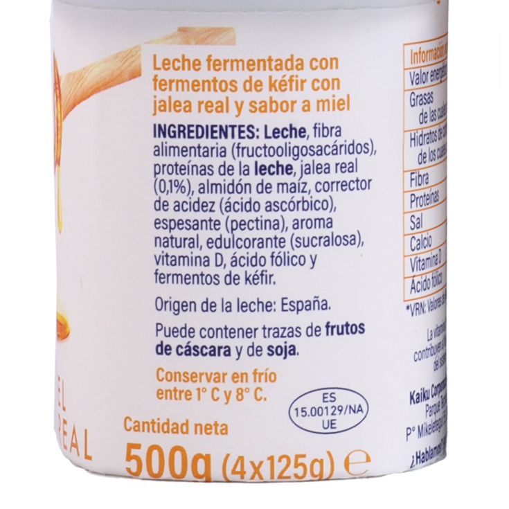 kéfir sabor miel con jalea real, pk-4