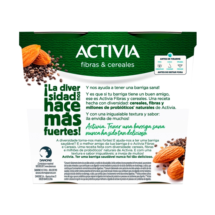 yogur con chia y almendras 0%, pk-4
