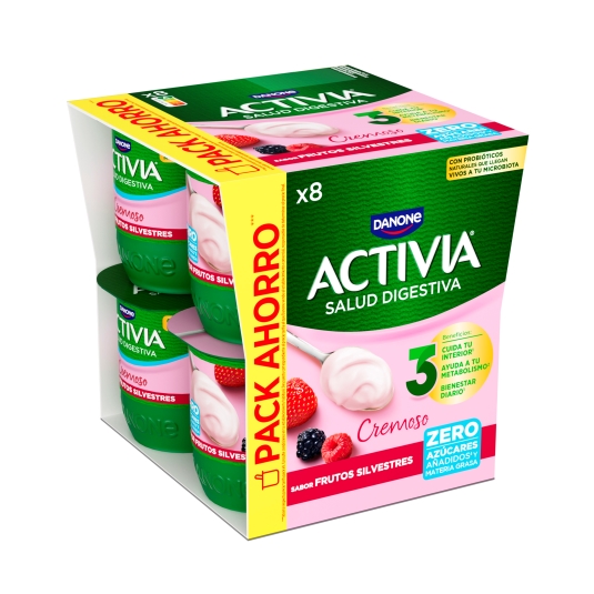 Yogur activia natural 0% pack 4x120g danone