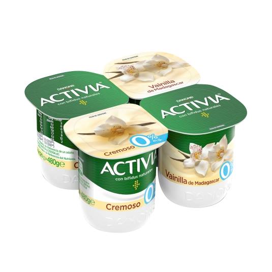 yogur cremoso vainilla 0%, pk-4