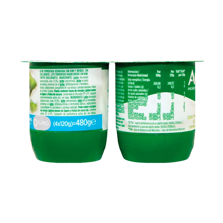 yogur desnatado con kiwi, pk-4