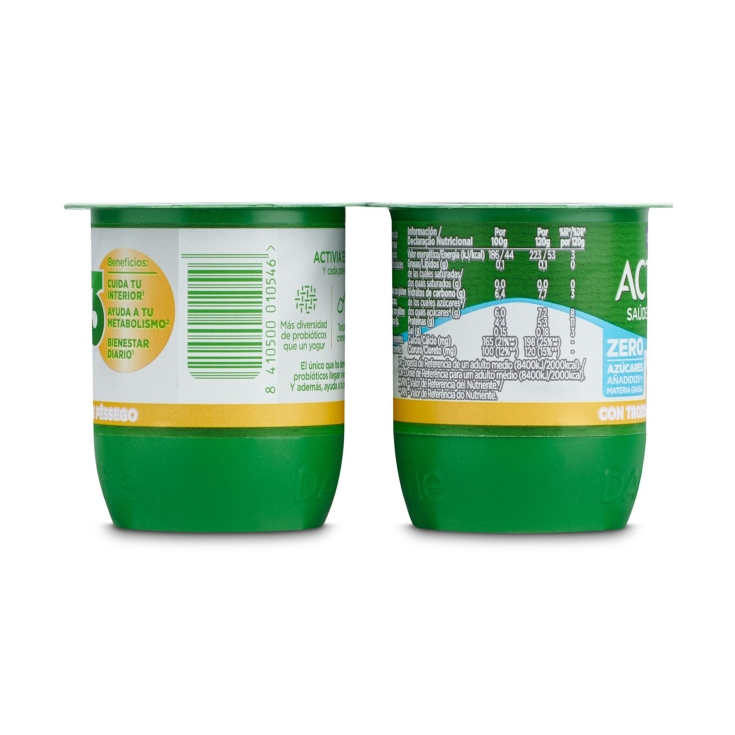 yogur desnatado con melocotón, pk-4