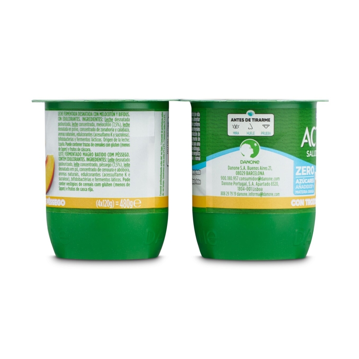 yogur desnatado con melocotón, pk-4