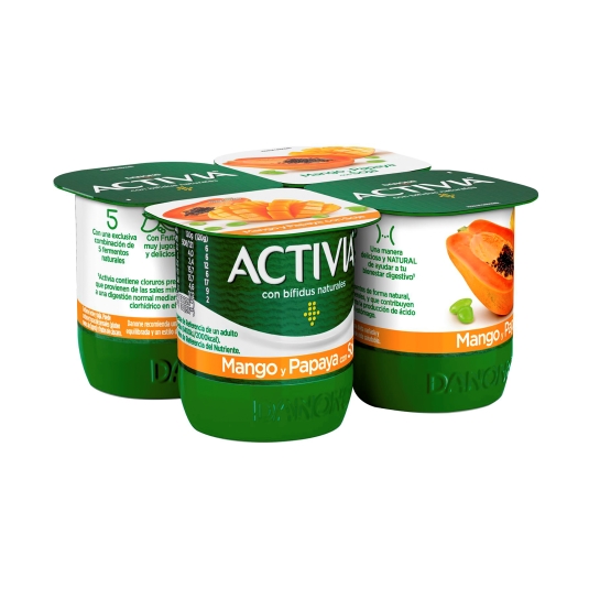 yogur soja mango y papaya, pk-4