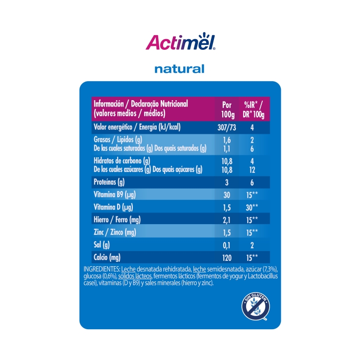 yogur líquido natural, pk-12