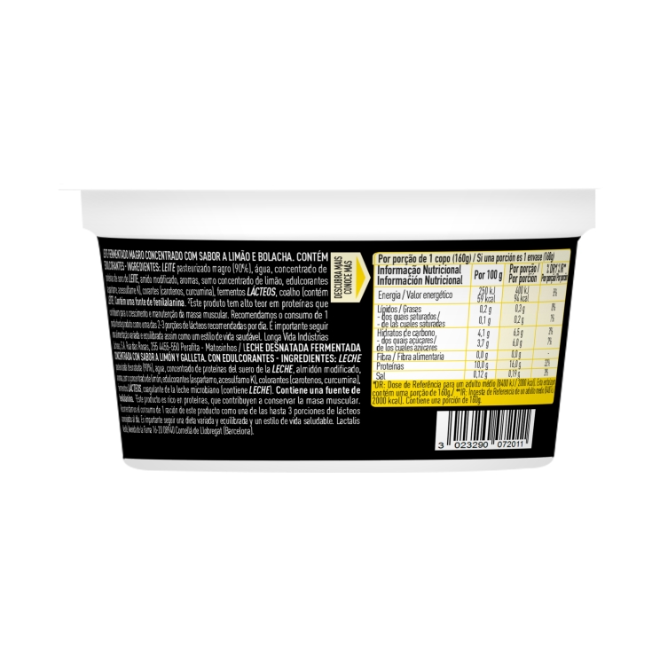 yogur pro+ limón/cookies, 160g