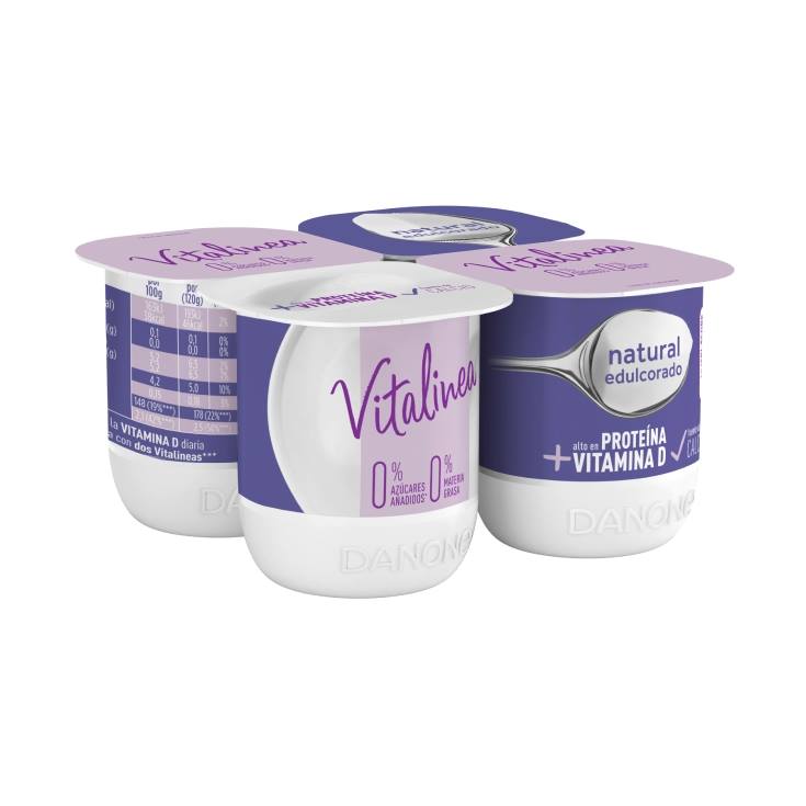 yogur natural edulcorado 120g, pk-4 - El Jamón