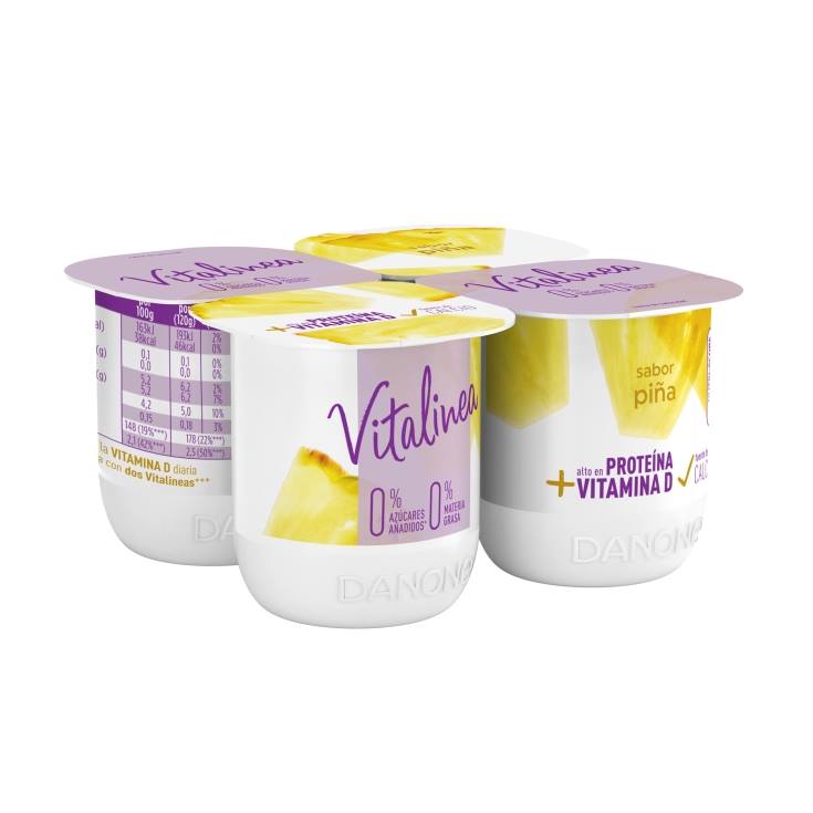 yogur sabor piña 120g, pk-4