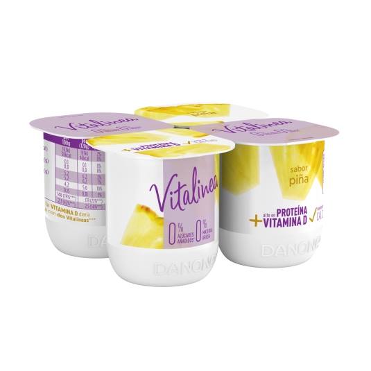 yogur líquido con fresa desnatado 0% m.g. 0% azúcares añadidos sin gluten