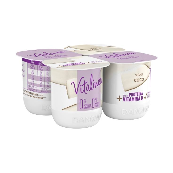 yogur sabor coco 120g, pk-4