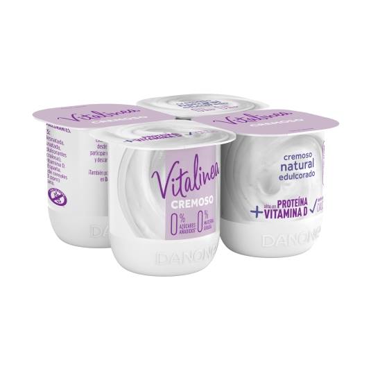 yogur crema natural edulcorado, pk-4