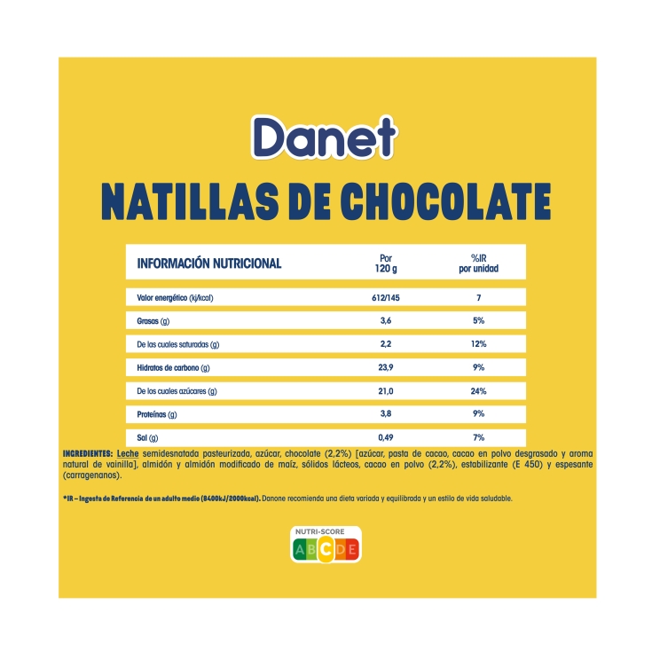 natillas chocolate 120g, pk-4