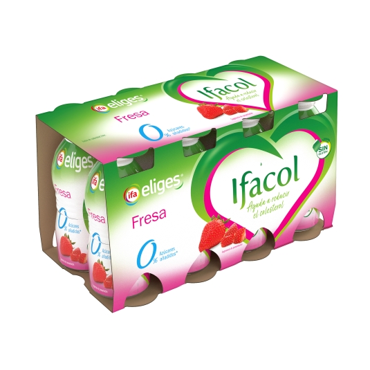 yogur líquido fresa 0% ifacol, pk-8