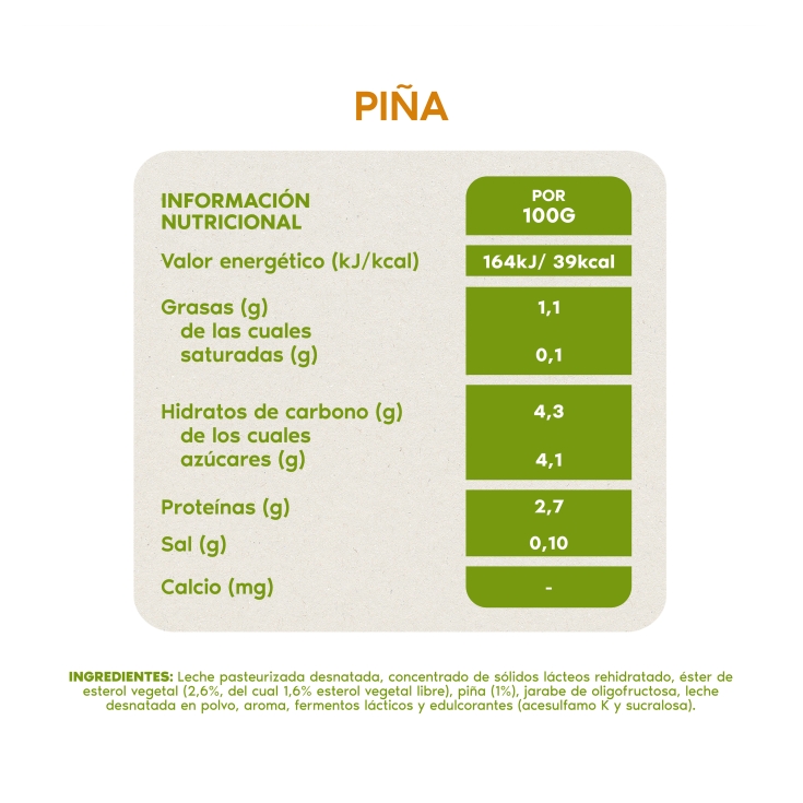 yogur líquido piña, pk-6